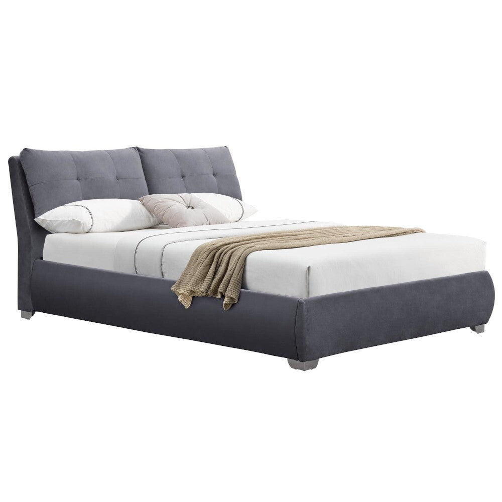 Čalouněná postel Loren 160x200, šedá, včetně roštu a ÚP