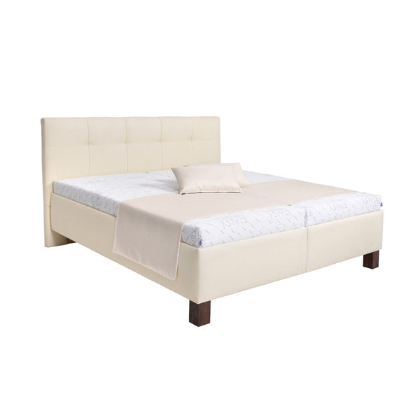 Levně Čalouněná postel Mary 160x200, béžová, včetně matrace