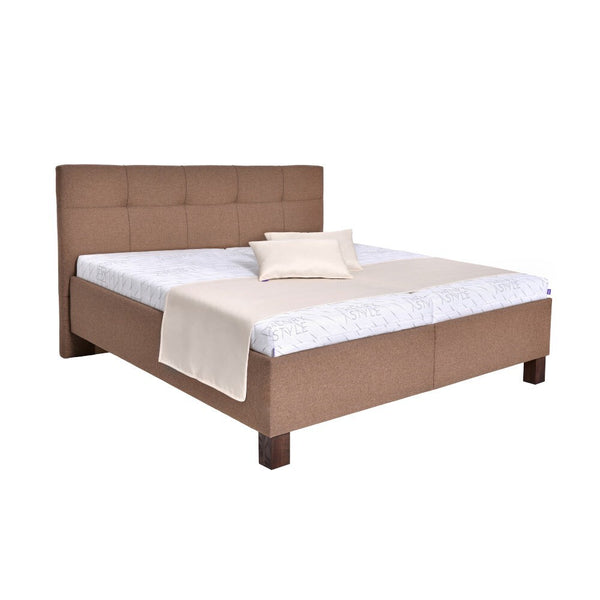 Levně Čalouněná postel Mary 180x200, hnědá, bez matrace