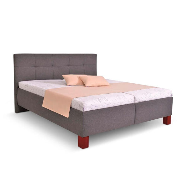 Levně Čalouněná postel Mary 180x200, šedá, včetně matrace