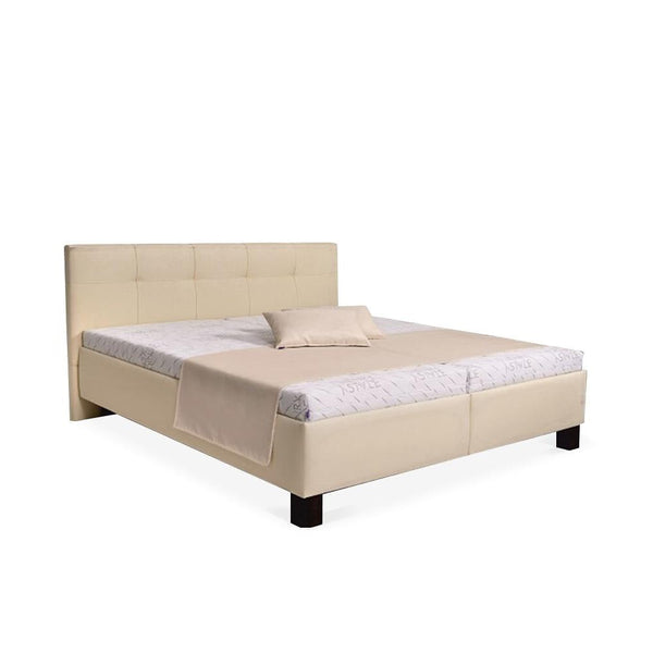 Levně Čalouněná postel Mary 180x200, béžová, včetně matrace