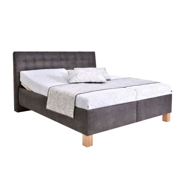 Levně Čalouněná postel Victoria 180x200, šedá, bez matrace