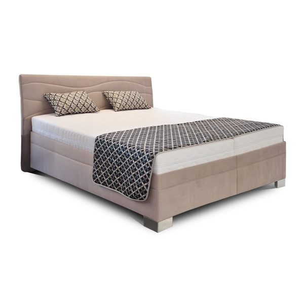 Levně Čalouněná postel Windsor 180x200, béžová, včetně matrace