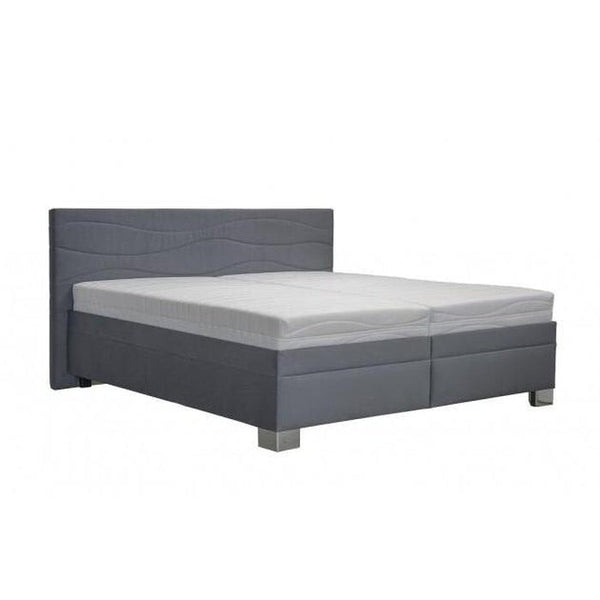 Levně Čalouněná postel Windsor 200x200, šedá, včetně matrace