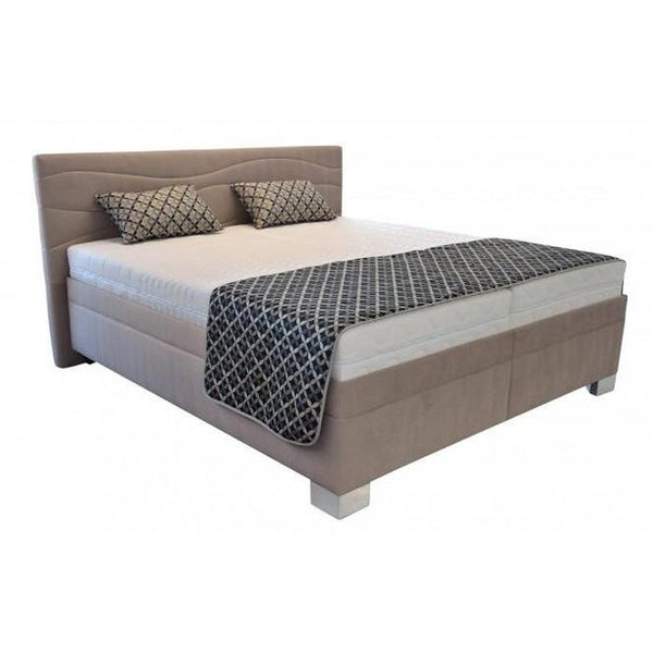 Levně Čalouněná postel Windsor 200x200, béžová, včetně matrace