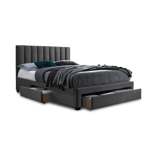 Čalouněná postel Wolfgang 160x200, šedá, bez matrace