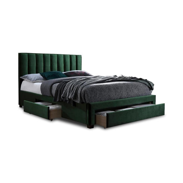 Levně Čalouněná postel Wolfgang 160x200, zelená, bez matrace