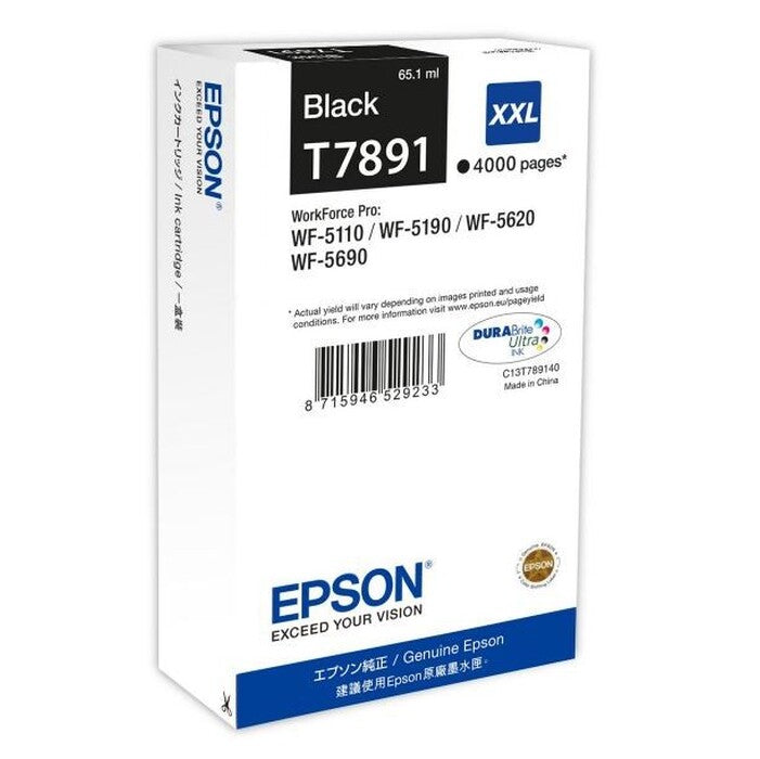 Epson originální ink C13T789140, T789, XXL, black, 4000str.,65ml