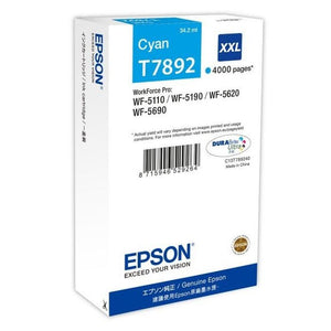 Epson originální ink C13T789240, T789, XXL, cyan, 4000str., 34ml