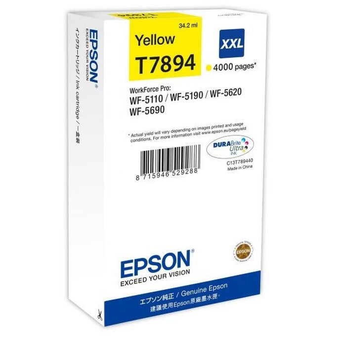 Epson originální ink C13T789440, T789, XXL,yellow,4000str.,34ml