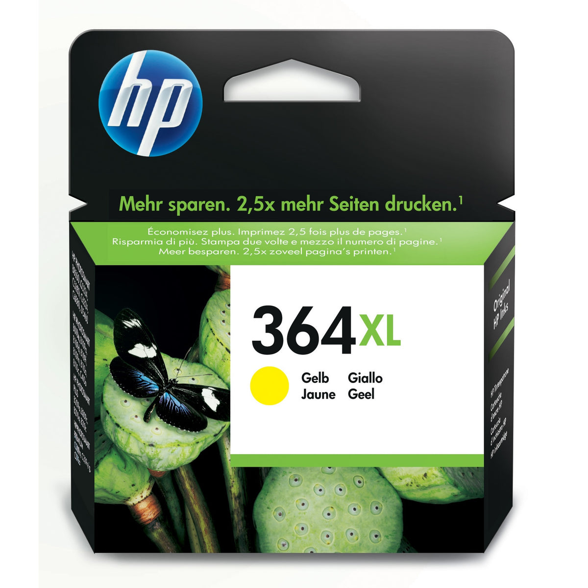 Cartridge HP CB325EE, 364XL, žlutá