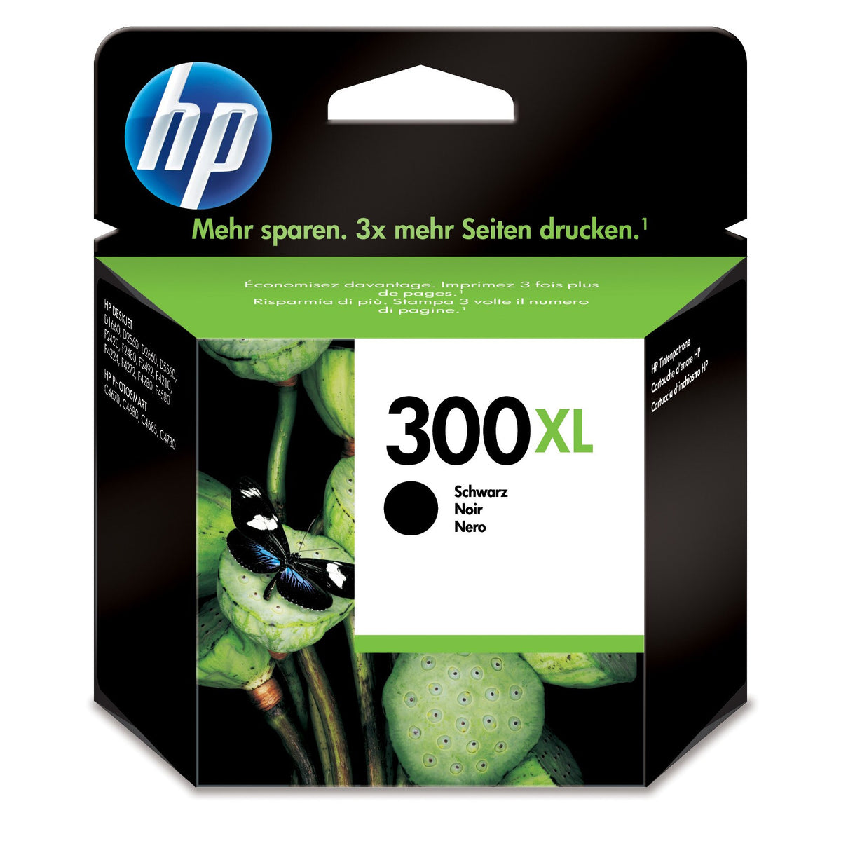 Cartridge HP CC641EE, 300XL, černá