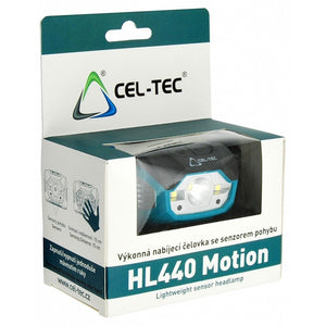 Čelovka s pohybovým senzorem CEL-TEC HL440, nabíjecí
