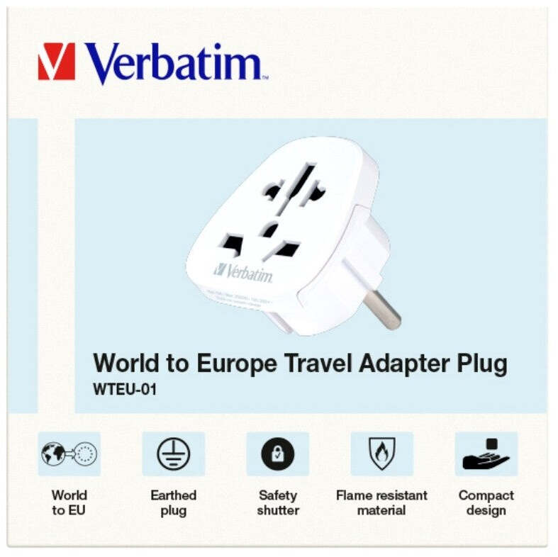 Cestovní adaptér VERBATIM WTEU-01 World to Europe