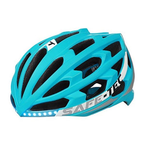 Chytrá helma SafeTec TYR 2, M, LED blinkry, bluetooth, modrá