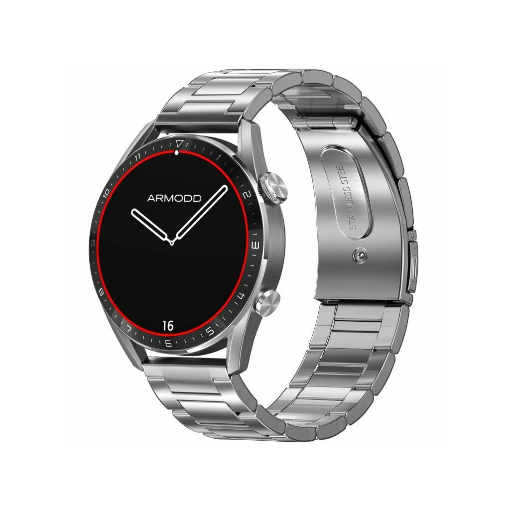 Chytré hodinky Armodd Silentwatch 5 Pro, kovový řemínek,stříbrná