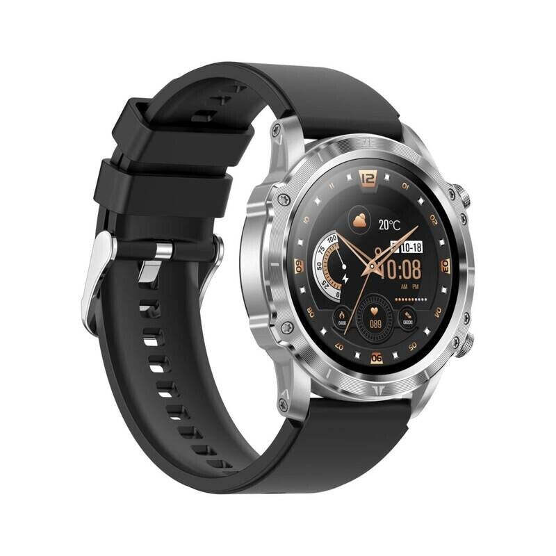 Chytré hodinky Carneo Adventure HR+, stříbrná