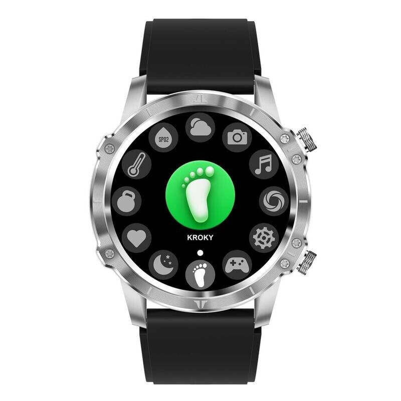 Chytré hodinky Carneo Adventure HR+, stříbrná ROZBALENO