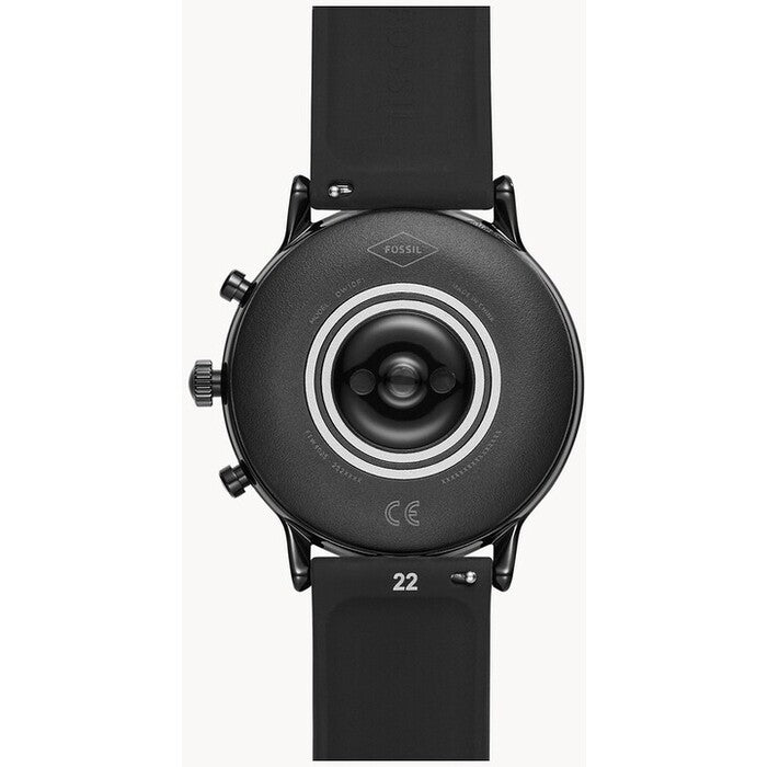 Chytré hodinky Fossil Carlyle, černá/černý silikonový řemínek POU