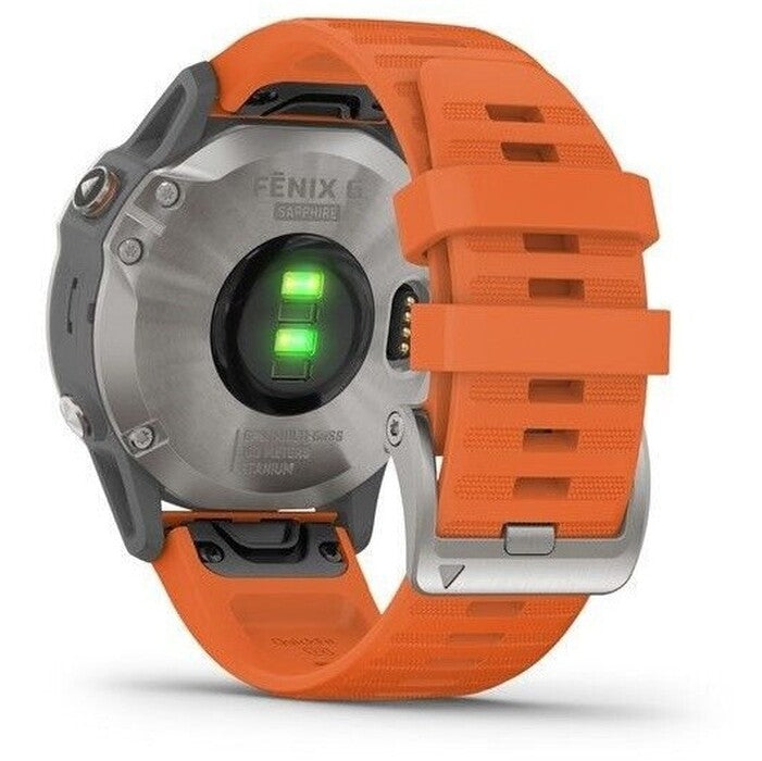 Chytré hodinky Garmin Fenix 6 Pro Sapphire, oranžová/titan