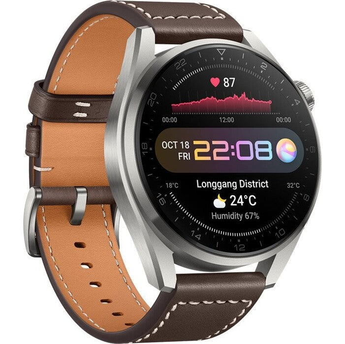 Chytré hodinky Huawei Watch 3 Pro, hnědá
