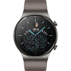 Chytré hodinky Huawei Watch GT2 Pro, kožený řemínek, šedá