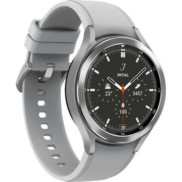 Chytré hodinky Samsung Galaxy Watch 4 Classic LTE 46mm, stříbrná OBAL POŠKOZEN