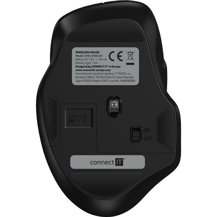 CONNECT IT Dual SmartSwitch bezdrátová myš, USB-A + C