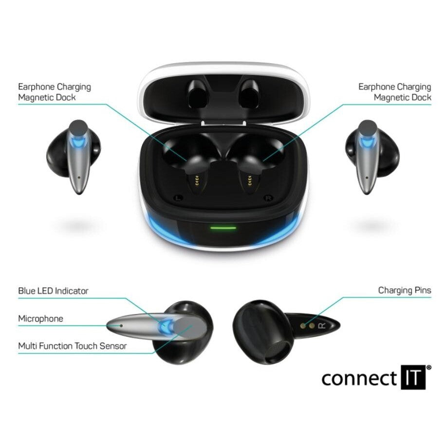CONNECT IT NEO True Wireless Herní sluchátka do uší s mikrofonem