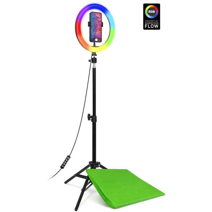 CONNECT IT Streaming Box Selfie10Ring kruhové 10" RGB LED světlo OBAL POŠKOZEN