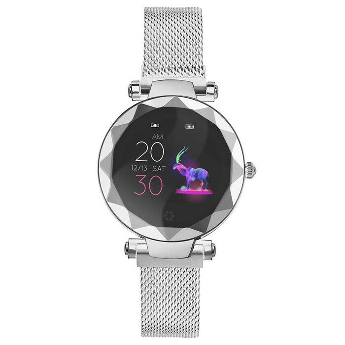 Dámské chytré hodinky Immax SW12, magnetický řemínek, stříbrná