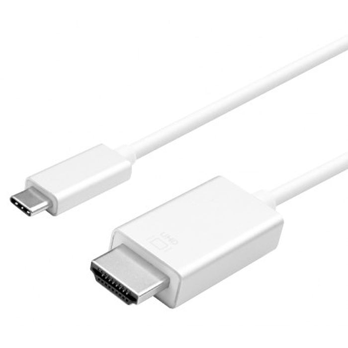 Datový kabel Winner USB-C/HDMI, 1,8m, bílá
