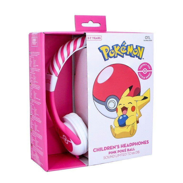 Dětská sluchátka přes hlavu OTL Pokemon Pink Pokeball
