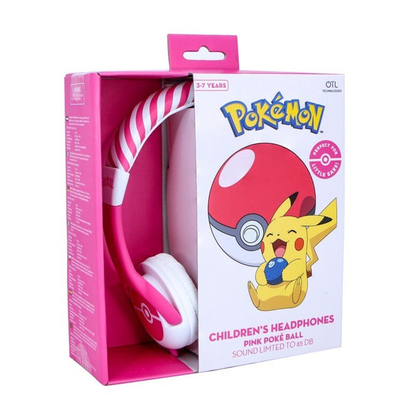 Dětská sluchátka přes hlavu OTL Pokemon Pink Pokeball
