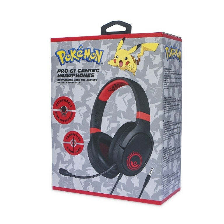 Dětska sluchátka s mikrofonem OTL Pro G1 Pokemon Pokeball Black