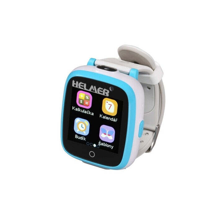Dětské chytré hodinky Helmer KW 802, SIM karta, modro-bílá ROZBALENO