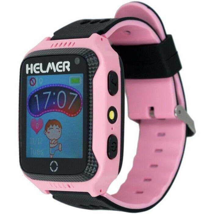Dětské chytré hodinky Helmer LK 707 s GPS lokátorem, růžová VADA VZHLEDU, ODĚRKY