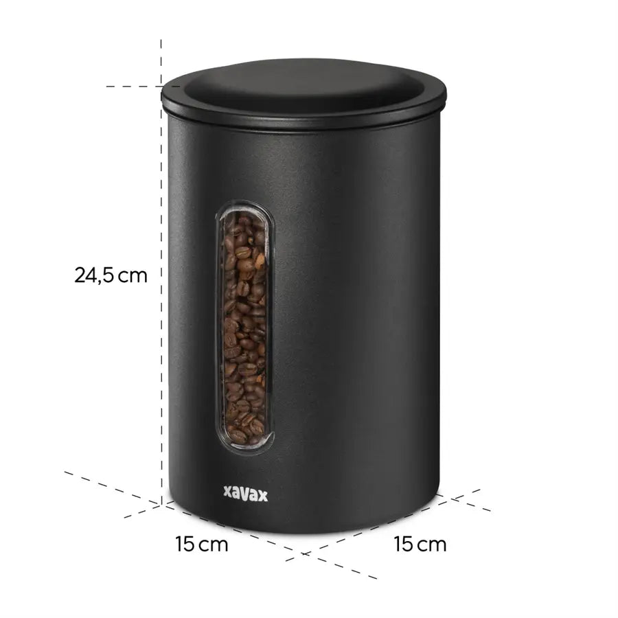 Dóza na kávu Xavax 1,3kg zrnkové, 1,5kg mleté kávy, matně černá