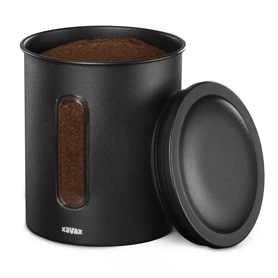 Dóza na kávu Xavax 500g zrnkové, 700g mleté kávy, matně černá