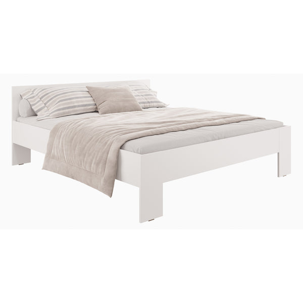 Levně Dřevěná postel Limpo 180x200, bílá, bez matrace a roštu
