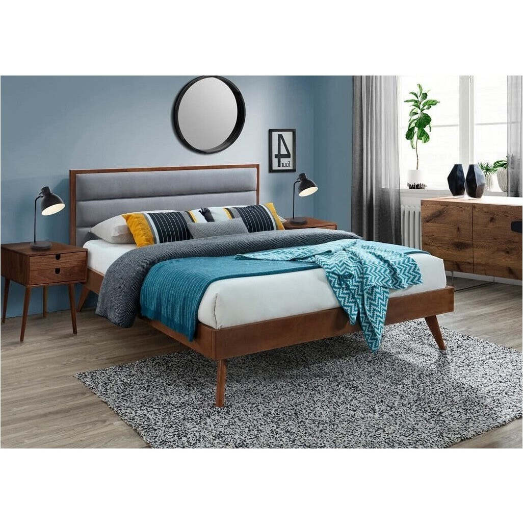 Dřevěná postel Olivia 160x200, ořech, bez matrace