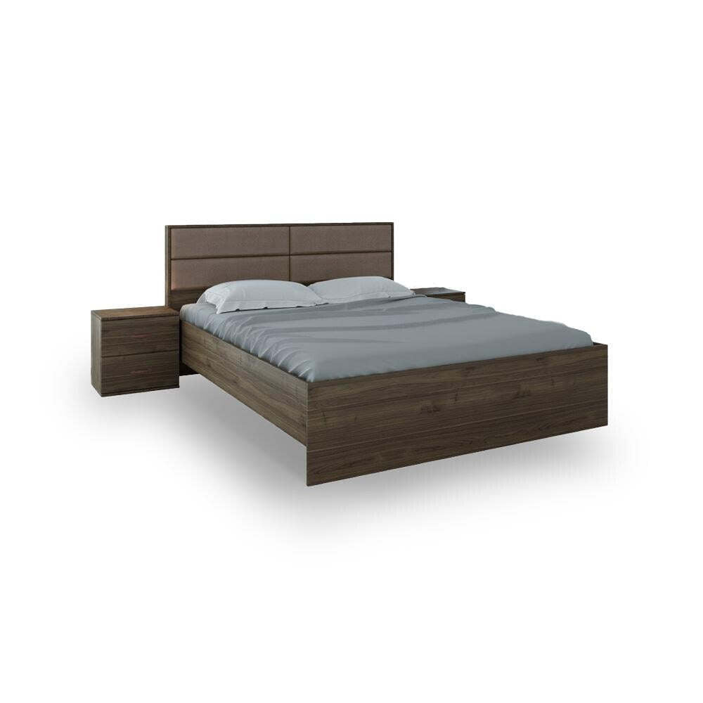 Dřevěná postel Talke 160x200, 2 noční stolky,bez roštu a matrace