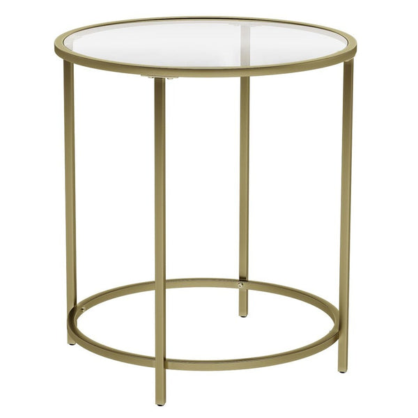 Levně Konferenční stolek Nelas (zlatá, 50x55x50 cm)