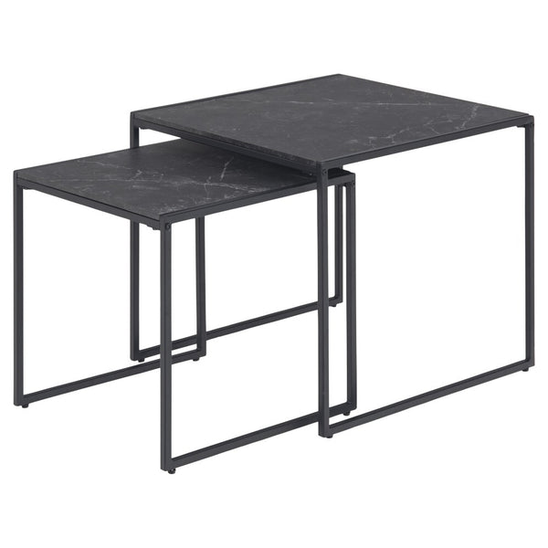 Levně Konferenční stolek Ponaro - set 2 kusů (černá)