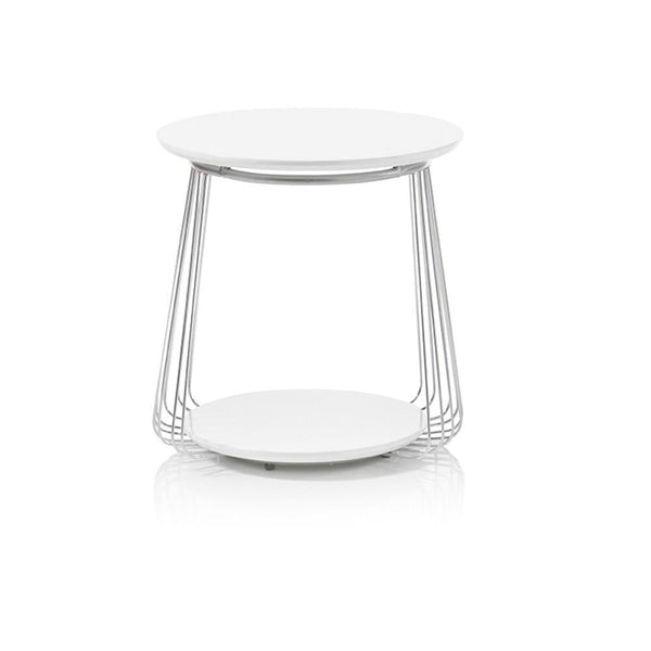 Levně Konferenční stolek Selvan - 50x51x50 (bílá)