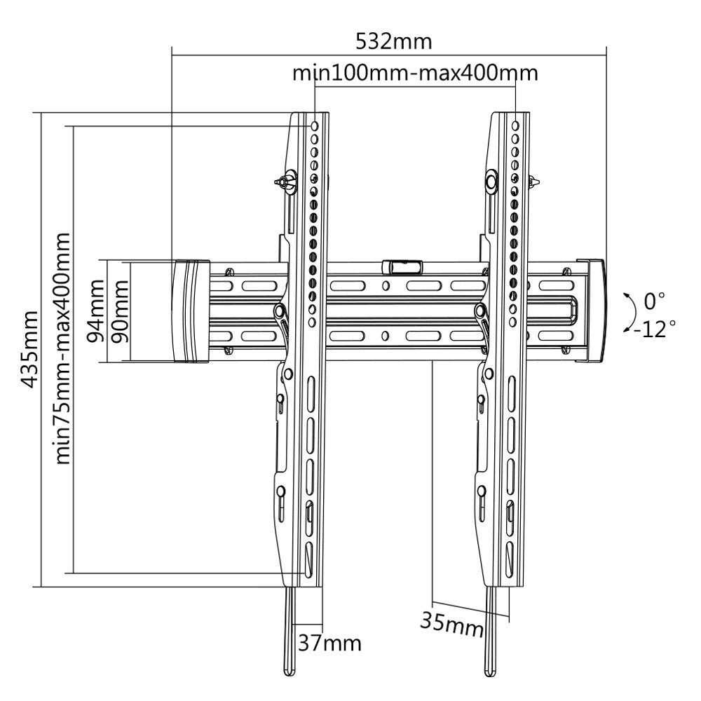 Držák TV MKF 17DN442, max 65&quot;, 50kg, náklopný