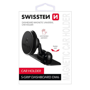 Držák do auta Swissten DM6, magnetický úchyt, 3M podložka