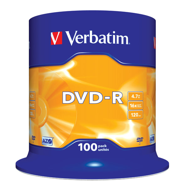 Levně Verbatim DVD-R 4,7GB 16x, 100ks (43549)