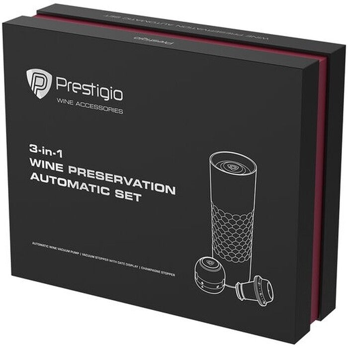Elektrický set pro uchování nedopitých lahví vína Prestigio
