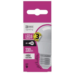 Emos ZQ1111 LED žárovka Classic Mini Globe 4W E27 neutrální bílá
